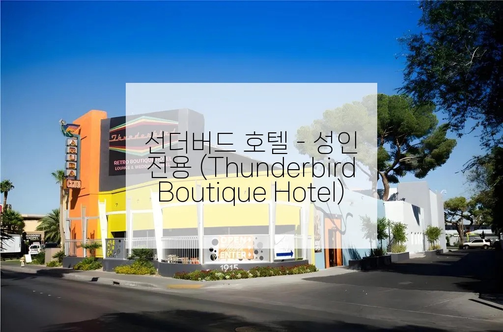 선더버드 호텔 - 성인 전용 (Thunderbird Boutique Hotel)